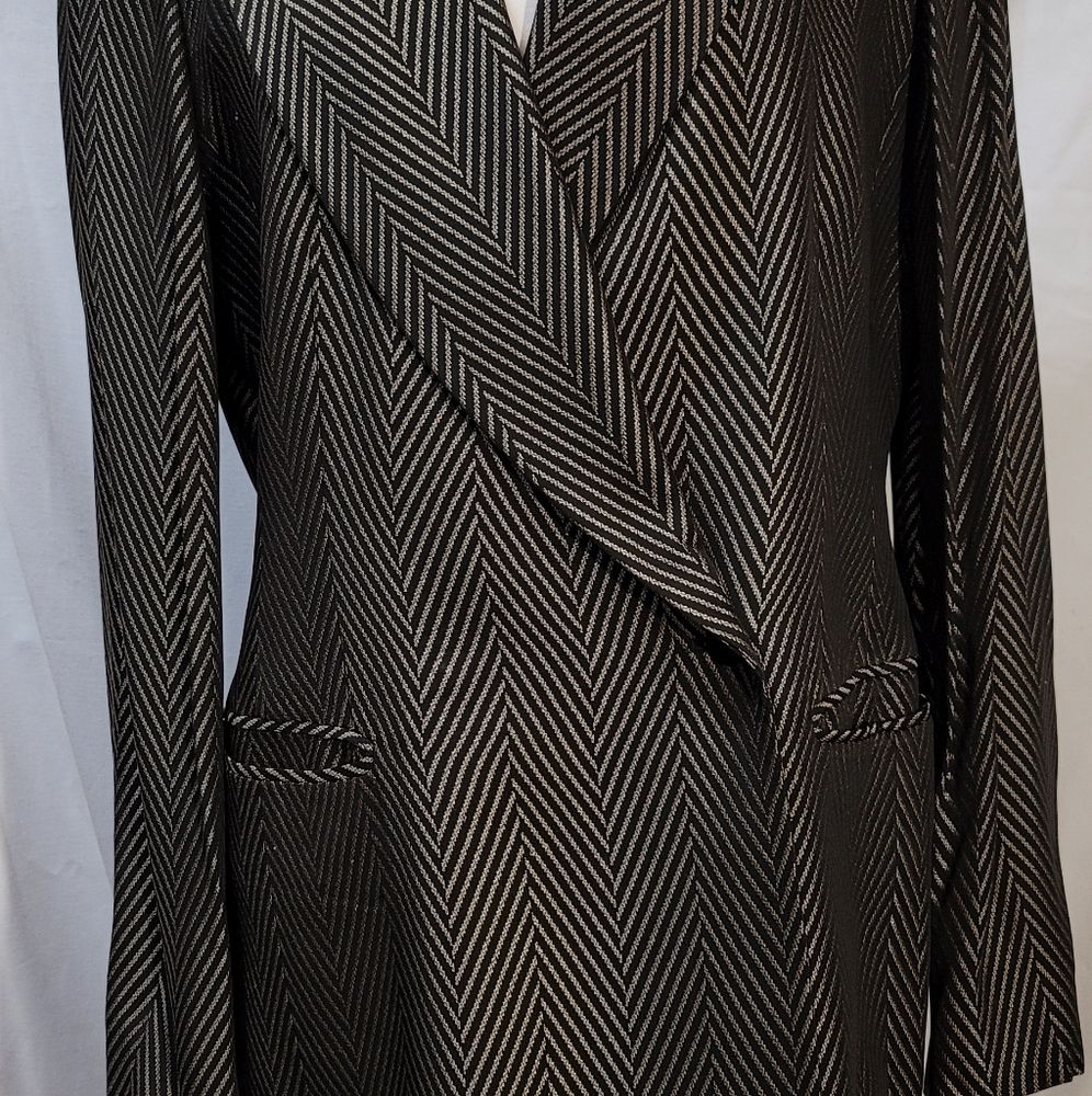 Emanuel Blazer Designer Emanuel Ungaro Gold and Black Jacket